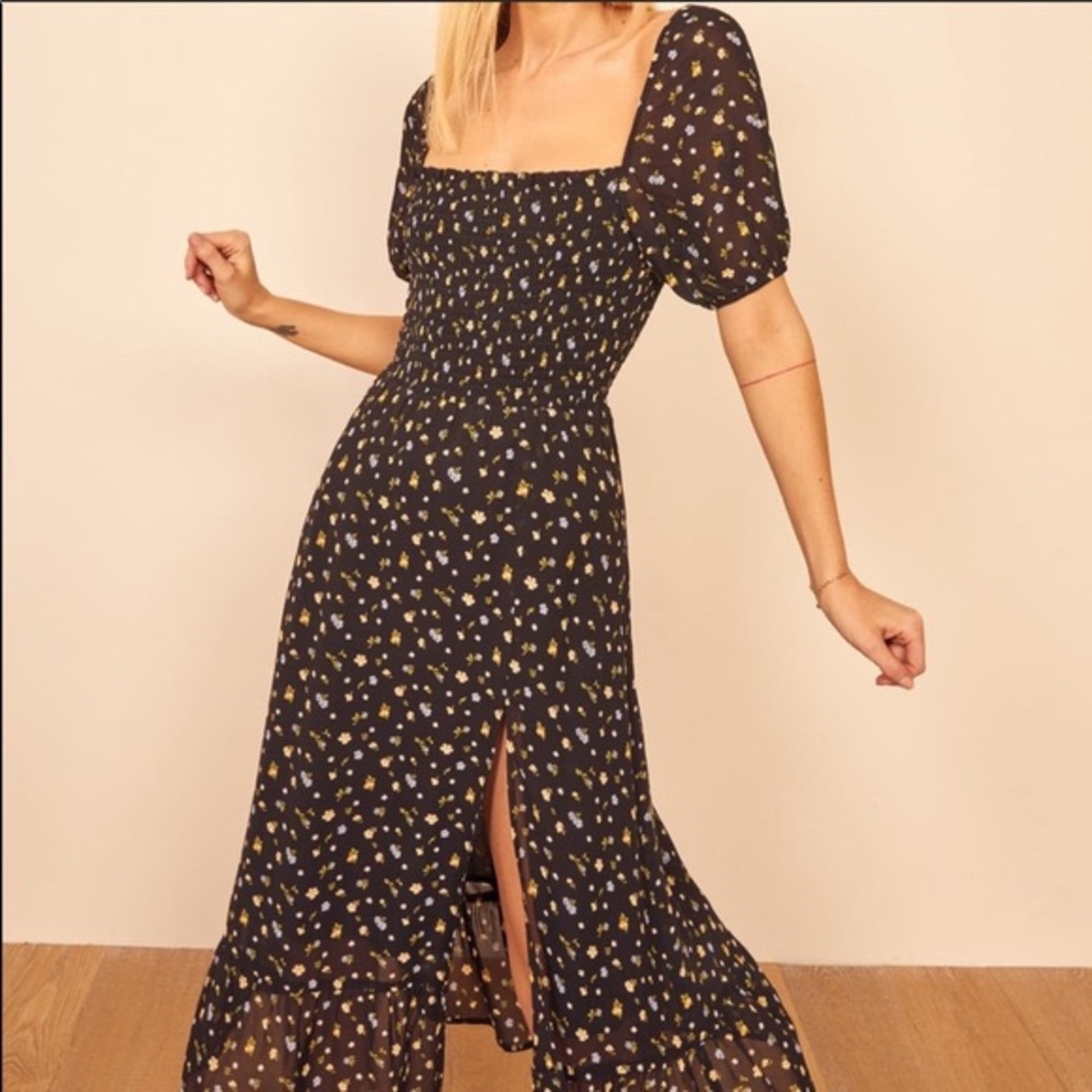Reformation meadow dress floral size 2